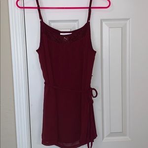 Elegant Red Spaghetti Strap Blouse